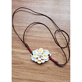 Vòng cổ gốm Vintage hoa 3D thời trang VGOM39