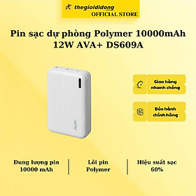 Mua Pin sạc dự phòng Polymer 10000mAh 12W AVA+ DS609A - Hàng chính hãng
