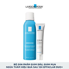 Bộ sản phẩm giảm dầu, giảm mụn ngừa thâm hiệu quả sau 12h La Roche-Posay Effaclar Duo+