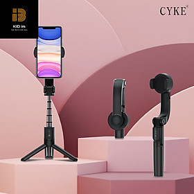 Tay cầm chống rung Gimbal 1 trục CYKE, gậy selfie kiêm tripod đa năng kèm điều khiển từ xa bluetooth, xoay 360° cho smartphones-Hàng chính hãng