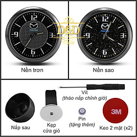 Đồng hồ trang trí xe hơi đủ logo các hãng xe (dán táp lô hoặc gắn cửa gió) - Tặng thêm 1 pin
