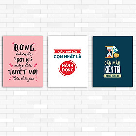 Mua Bộ 3 Tranh Canvas Slogan Tạo động lực văn phòng kết nối nhân viên  nhiều mẫu lựa chọn