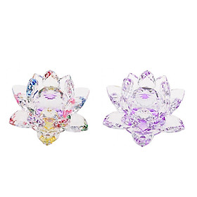 2x Crystal  Paperweight Glass Model Wedding Gift  & Multi