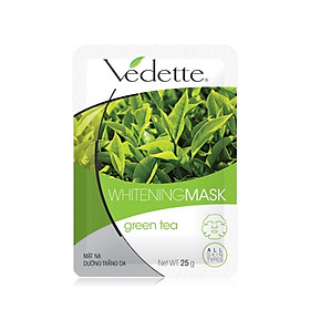Mặt Nạ Giấy Dưỡng Trắng Da Vedette Trà Xanh 25g/22ml