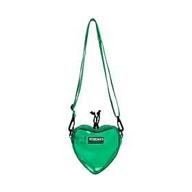 5THEWAY HEART SHOULDER BAG in DEEP MINT aka Túi Trái Tim Trong Suốt Xanh Lá