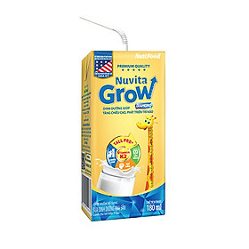 4 Thùng Sữa Bột Pha Sẵn NUTI NUVITA GROW DIAMOND 180ml - Dành cho trẻ từ 1 tuổi trở lên (48 Hộp x 180ml)