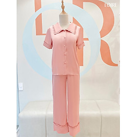 Bộ Pijama Dài Viền Bèo Basic PCD01
