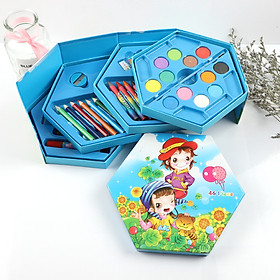 COMBO Hốp Màu 4 Tầng + Hộp Bút Chì 50c Cho Bé Yêu - Tặng 1 Móc Kẹp