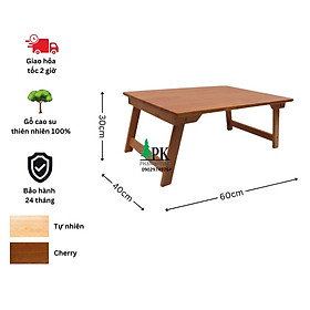 Mua Bàn gỗ xếp chân thang Phạm Khang - Gỗ cao su tự nhiên màu Gỗ Tự Nhiên/ Vàng Cherry - Kích thước 40 x 60 cm