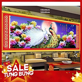 Mua Tranh thêu chữ thập chim công hn0783 195x82cm