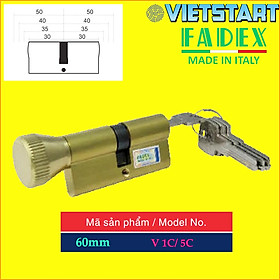 Mua Ruột khóa tay gạt Italy FADEX Trắng-Vàng - Ruột 60-70-80-100- Khóa ban công  khóa phòng  toilet