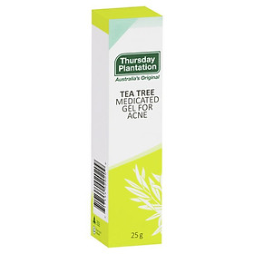 Gel hỗ trợ trị mụn tràm trà Úc Thursday Plantation Tea Tree Medicated Gel for Acne 25g