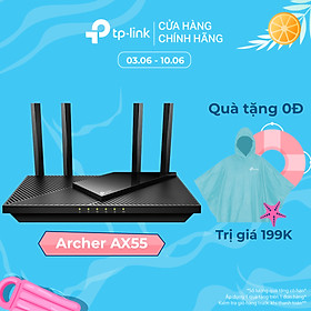 Bộ Phát Wifi TP-Link Archer AX55 Chuẩn Wi-Fi 6 AX3000 - Hàng Chính Hãng