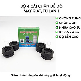 Combo 4 Đế Kê Chân Tủ Lạnh , Máy Giặt Chống Rung Lắc , Chống Trầy Xướt Nền Nhà PaKaSa - Hàng Việt Nam