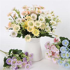 Artificial Flowers - Real Looking Fake Milan Chrysanthemum with Stem for Wedding Bouquet Centerpieces Party Home Decorations