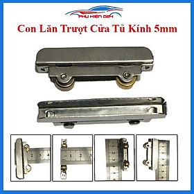 Mua 1 chiếc con lăn trượt 2 bánh xe đẩy kéo dày 5mm bằng đồng chịu lực tốt