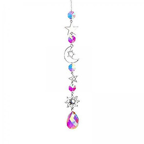 2X Crystal Wind Chime Hanging Sparkling Handmade Prisms Pendant B