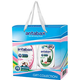 Hộp Quà Sữa Tắm 900ml & Nước Rửa Tay Kháng Khuẩn Antabax 250ml - Tặng kèm xà bông cục & sữa tắm bỏ túi Antabax (giao mùi ngẫu nhiên)