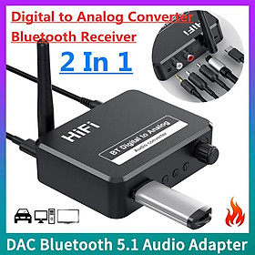 DAC Bluetooth 5.1 Bộ thu âm thanh kỹ thuật số sang tương tự