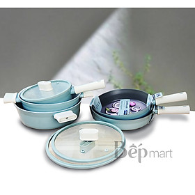 Mua Nồi chảo nhôm chống dính Suit LocknLock dùng được cho bếp từ  phủ ceramic - Hàng chính hãng
