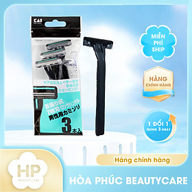 Dao Cạo Râu 2 Lưỡi Kép Kai Razor 00737-GA0023 (Set 3 cây)
