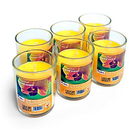 Nến thơm hộp 6 ly votive Eden Candle FTRAMART EDC0016 cháy 12h30, Dinner Candle Nguyên liệu sáp palm tinh luyện, cháy không khói, An toàn cho sức khỏe, Trang trí tiệc và làm Thơm phòng