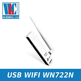 USB THU WiFi Độ lợi cao Tốc độ 150Mbps TP-LINK WN722N - Hàng Chính Hãng
