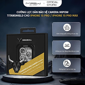 Hình ảnh Cường lực dán bảo vệ camera MIPOW TitanShield cho iPhone 15 Pro / 15 Pro Max - Hàng chính hãng