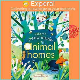 Sách - Peep Inside Animal Homes by Anna Milbourne (UK edition, paperback)