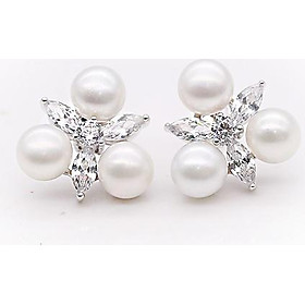 Bông tai ngọc trai tự nhiên cực đẹp B-1506 Bảo Ngọc Jewelry