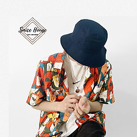 NÓN BUCKET TRƠN CHỐNG NẮNG CÁ TÍNH, MŨ TAI BÈO ĐEN TRƠN ULZZANG UNISEX MÙA HÈ- SMICE HOUSE