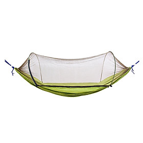 Outdoor Camping Hammock Boat Hanging Bed with Mosquito Net  Dark Green