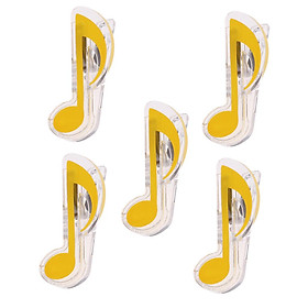 5 Pieces Plastic Music Note Book Page Clip Music Stand Accessory