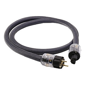 HiFi Audio Power Cable Pure Copper Power Cord Sleeves Power Line EU