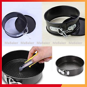 Mua Khuôn bánh tròn spring form đế rời chống dính có khóa size 16  18  20  22cm - MaBaker