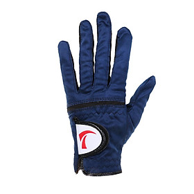 Premium Men's Blue Soft Golf Glove Breathable Full Finger Mitten for Left Hand Size XS / S / M / L / XL
