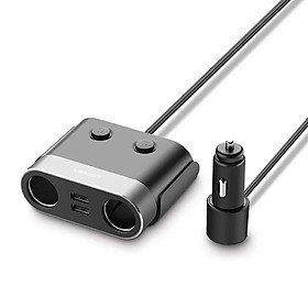 Mua Sạc xe hơi có trả lại 2 cổng sạc mở rộng và 2 cổng sạc USB 4.8A UGREEN 30516Cd131 Hàng chính hãng