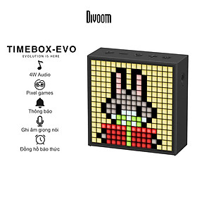 Mua Loa bluetooth thông minh Divoom Timebox-Evo  màn hình LED 256 Full RGB  đồng hồ báo thức  ghi âm - HÀNG CHÍNH HÃNG