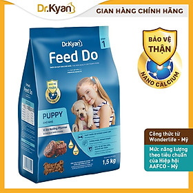 Dr.Kyan - Thức ăn hạt cho chó nhỏ Feed Do - Puppy 1,5 kg - Vị bò nướng pho mai