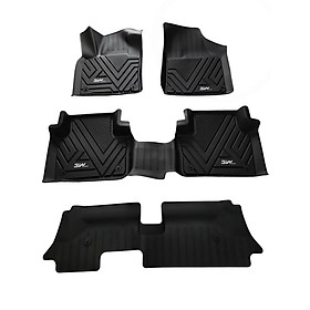 Thảm lót sàn xe ô tô Volkswagen Tiguan Teramont Nhãn hiệu Macsim 3W (Loại 2) chất liệu nhựa TPE đúc khuôn cao cấp - màu đen