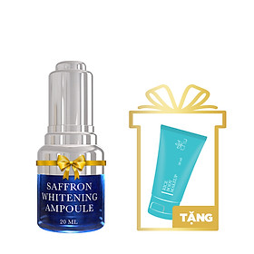 Saffron Whitening Ampoule (Tinh Chất Làm Trắng Chiết Xuất Từ Nhụy Hoa Nghệ Tây) 20ml + Rice Body Makeup Mini 30ml - T.H.Y