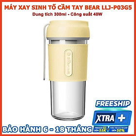 Mua Máy xay sinh tố cầm tay Bear máy xay sinh tố mini sạc điện  dung tích 300ml  Anh Lam Store - Hàng nhập khẩu