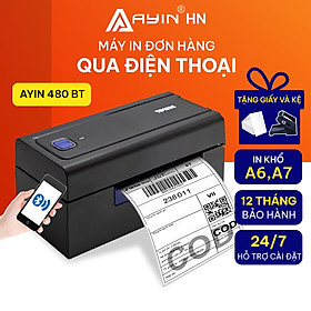 Mua Máy In Nhiệt AYIN 480BT - In Đơn Hàng TMĐT  Hóa Đơn Vận Chuyển  Tem Nhãn Mã Vạch  Phiếu Gửi  Logo Không Cần Mực  Bill Thanh Toán  In Trên Điện Thoại  Máy In Khổ A6/A7 - Phiếu In Có Thể Dán Ngay - Kết Nối USB/Bluetooth - Hàng Nhập Khẩu