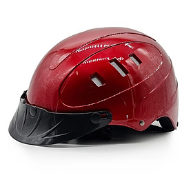 Mũ bảo hiểm nửa đầu Protec Rosa không kính RLW - Hàng Chính Hãng - màu đỏ mận