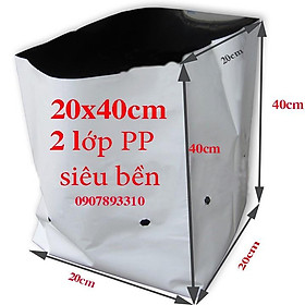 TÚI TRỒNG CÂY PE 2 LỚP 20X40CM LOẠI TỐT