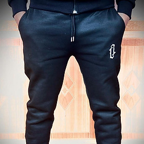 Bộ Áo Hoodie Balaclava, Hoodie zip Thiết Kế 2 mũ Độc Đáo, trùm kín đầu, Chống nắng cực tốt Fom Unisex Nam Nữ. - Quần Đen