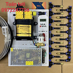 Mua Bộ phun sương bơm đôi 20 30 béc đồng tự động(hẹn giờ  smart wifi) tưới cây  tưới lan  tưới rau 20 30m2