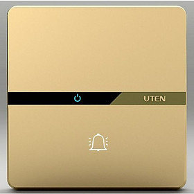 Mua Công tắc ổ cắm Uten Q7 mặt màu vàng đế âm vuông