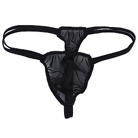 Men's Mesh Sheer Pouch T-Back G-string Thong Briefs Underwear Pants Low Rise