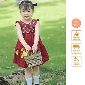 Đầm baby doll đính hoa Tamiuy